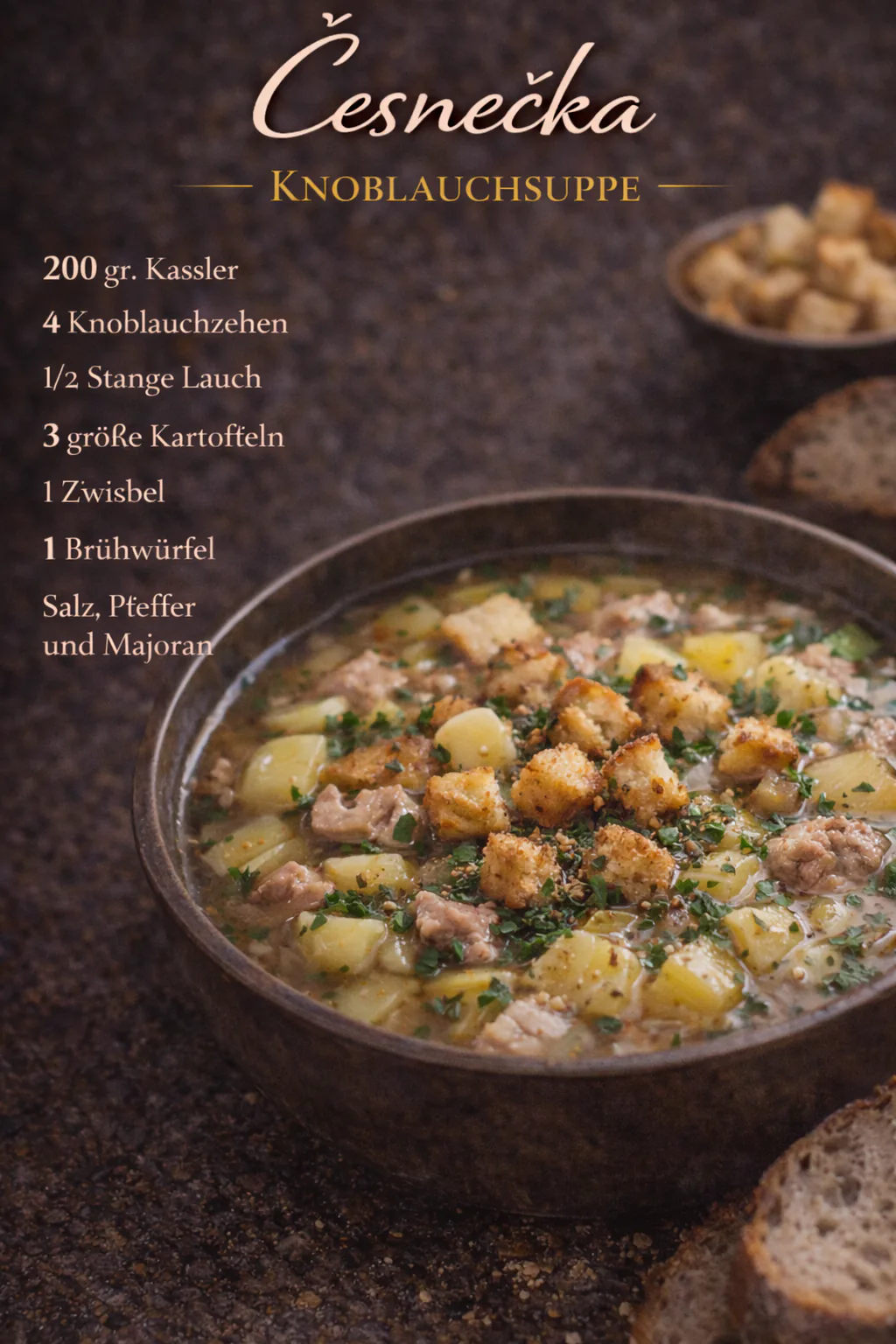 Cesnecka (Knoblauchsuppe)