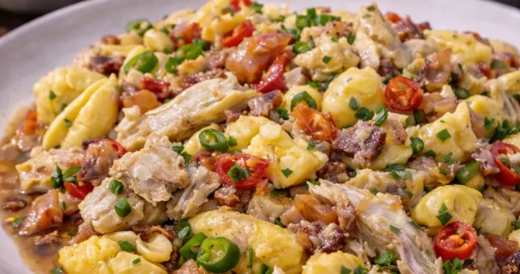 Ackee and Saltfish (stockfisch mit Ackeefrüchten)