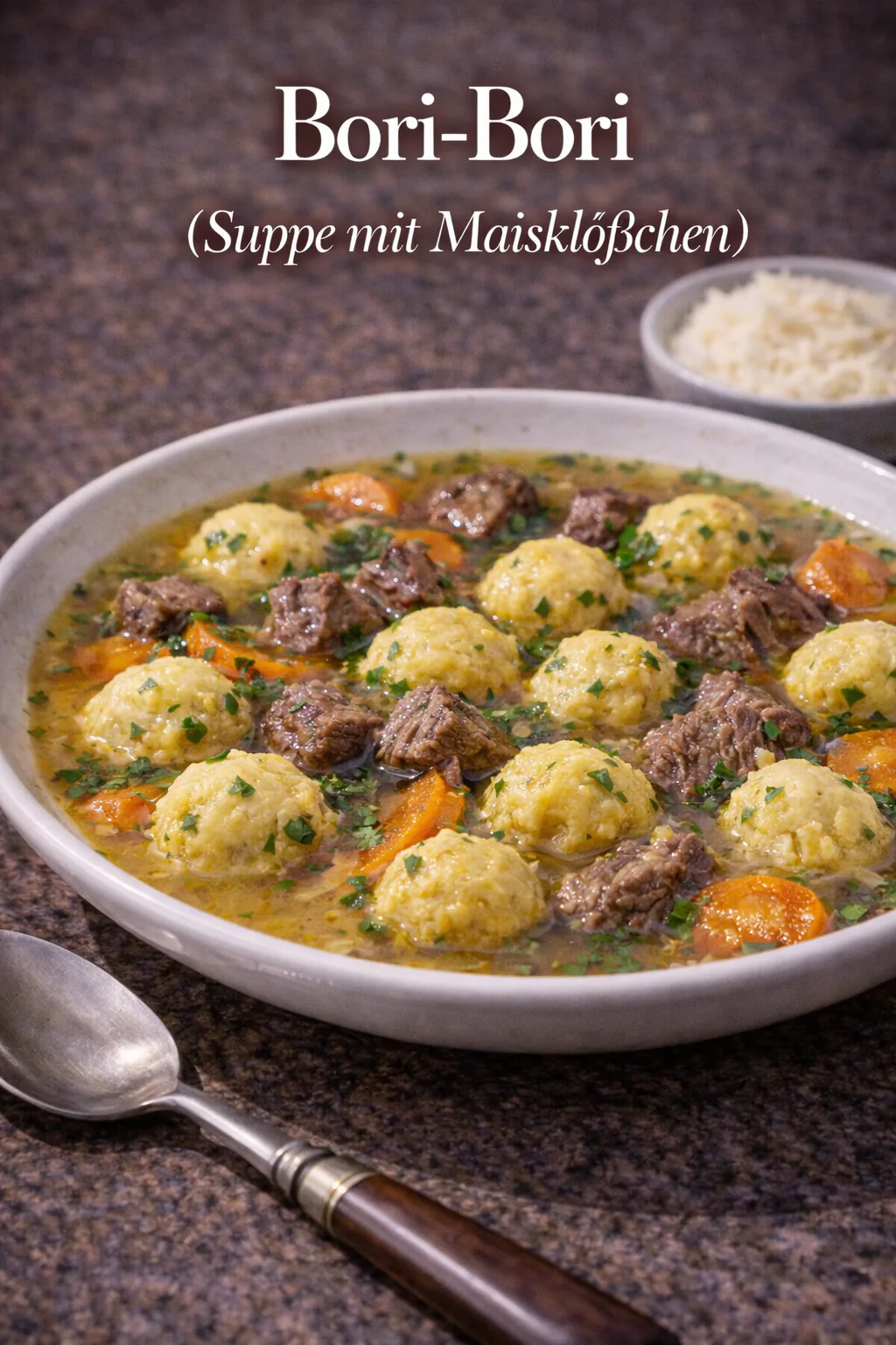 Bori-Bori (Suppe mit Maisklößchen)