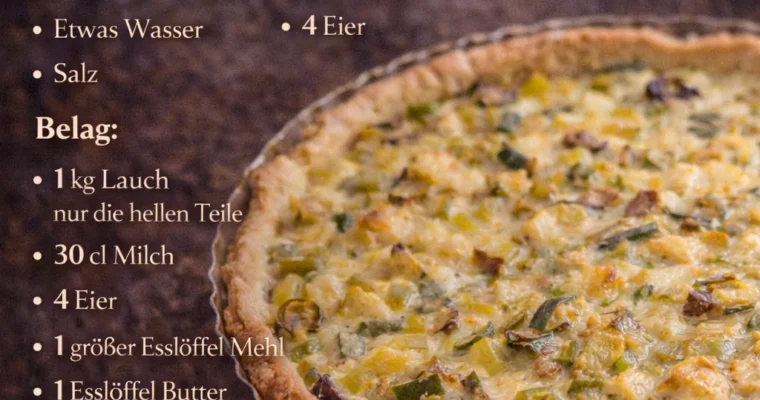 Flamiche aux Poireaux (Lauch-Tarte)