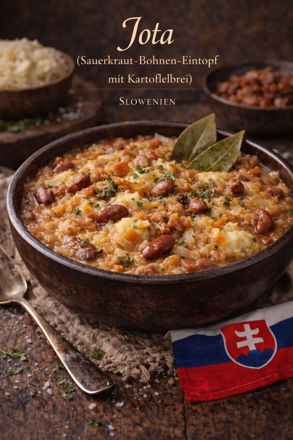 Jota (Sauerkraut-Bohnen-Eintopf mit Kartoffelbrei)