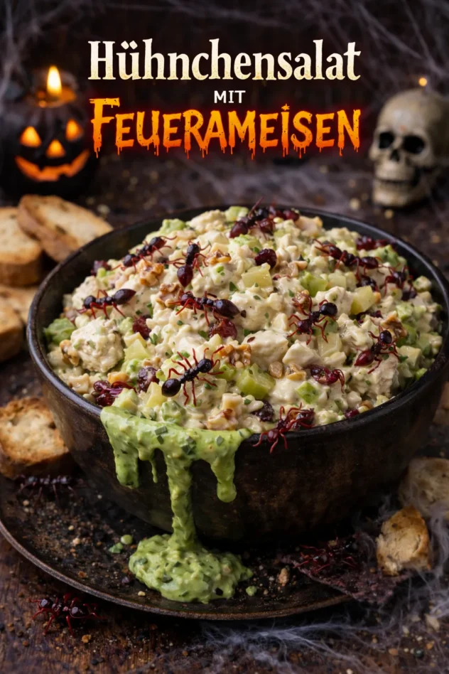 Knackiges Huehnchen Mit Feuerameisen Salat