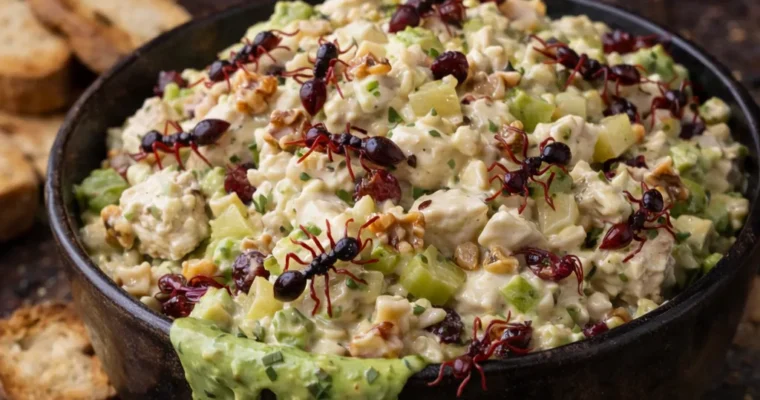 Knackiges Hühnchen mit Feuerameisen-Salat