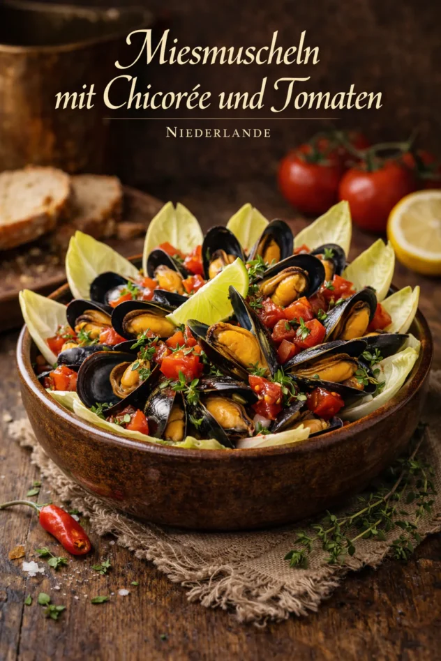 Miesmuscheln Mit Chicoree Und Tomaten