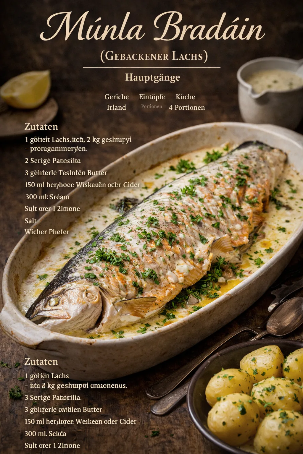 Múnla Bradáin (Gebackener Lachs)