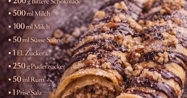 Palatschinken mit Nussfüllung