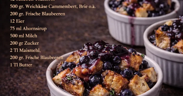 Rocky Mountain Blueberry French Toast (Blaubeer-Weichkäse-Soufflée)