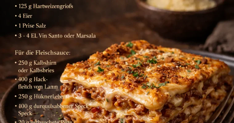 Vincisgrassi (Lasagne mit Fleischsauce)