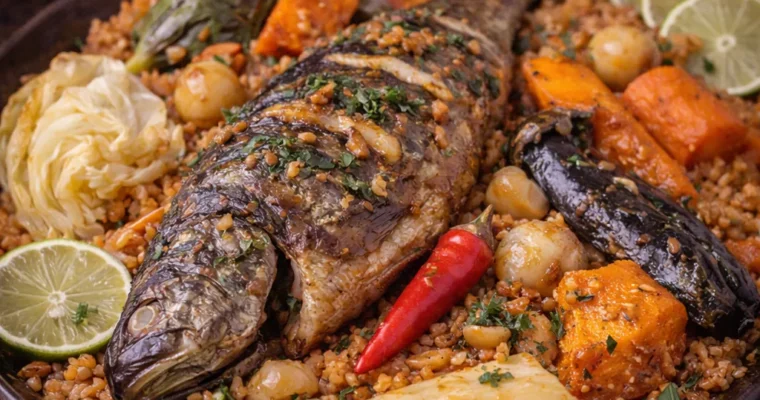 Benachin/Cheb-ou-jen (Fisch mit Gemüse und Reis)