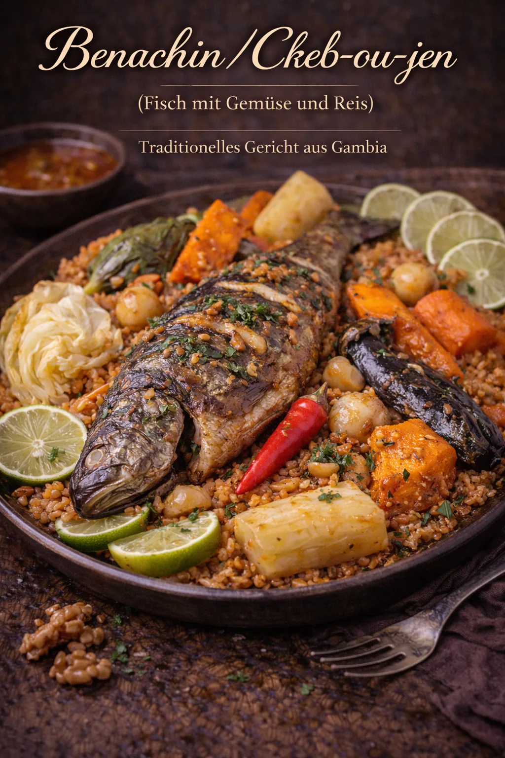 Benachin/Cheb-ou-jen (Fisch mit Gemüse und Reis)