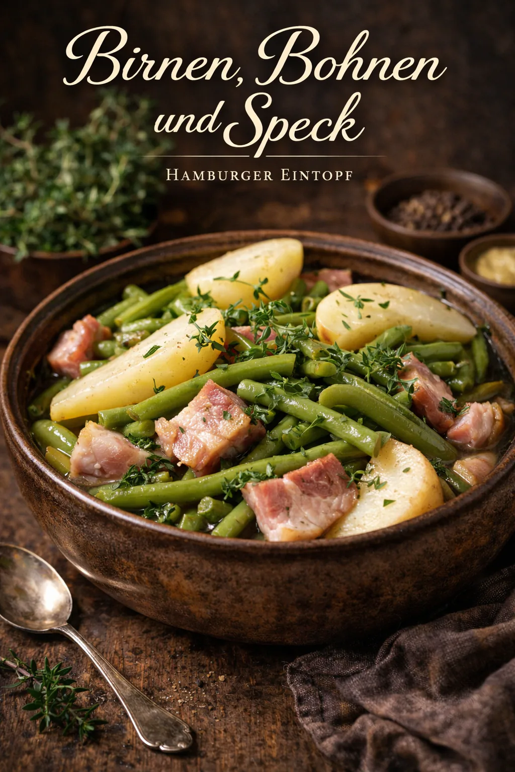 Birnen, Bohnen und Speck