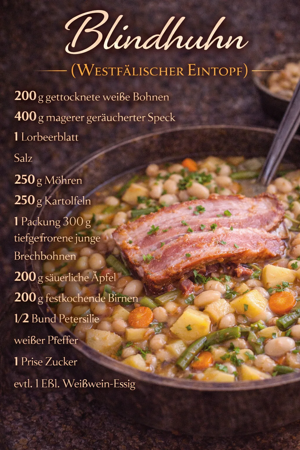 Blindhuhn (Westfälischer Eintopf)