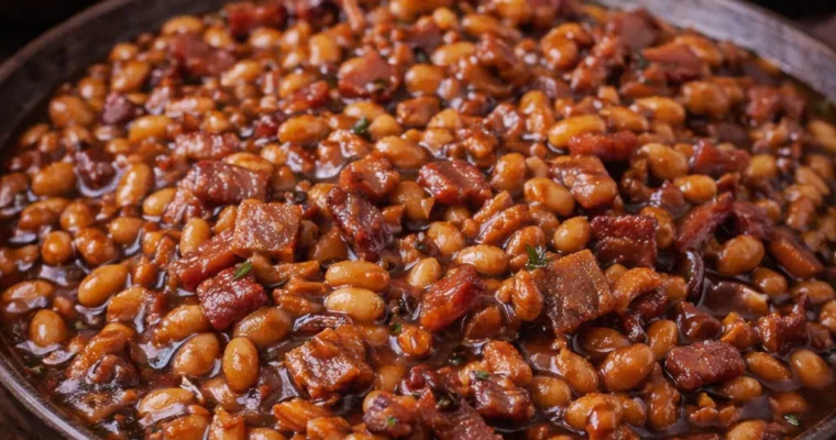 Boston Baked Beans (Gekochte Bohnen in Melasse)