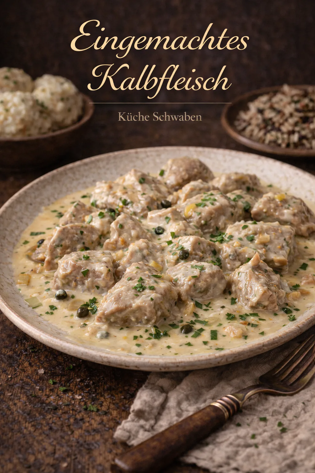 Eingemachtes Kalbfleisch