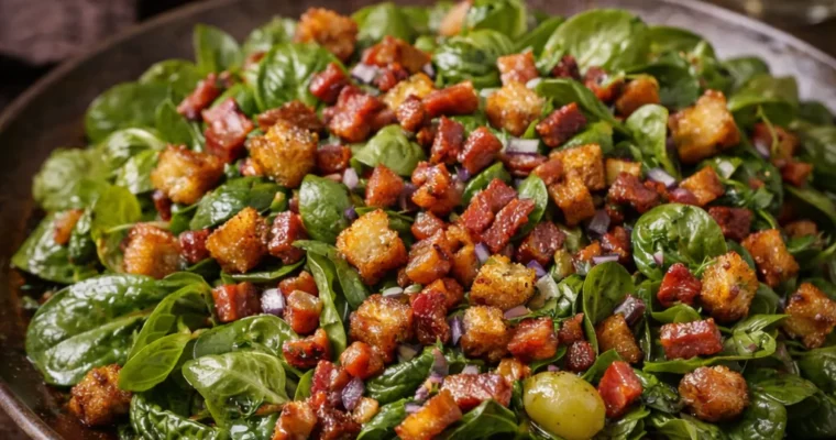 Feldsalat mit Speck und Kracherle