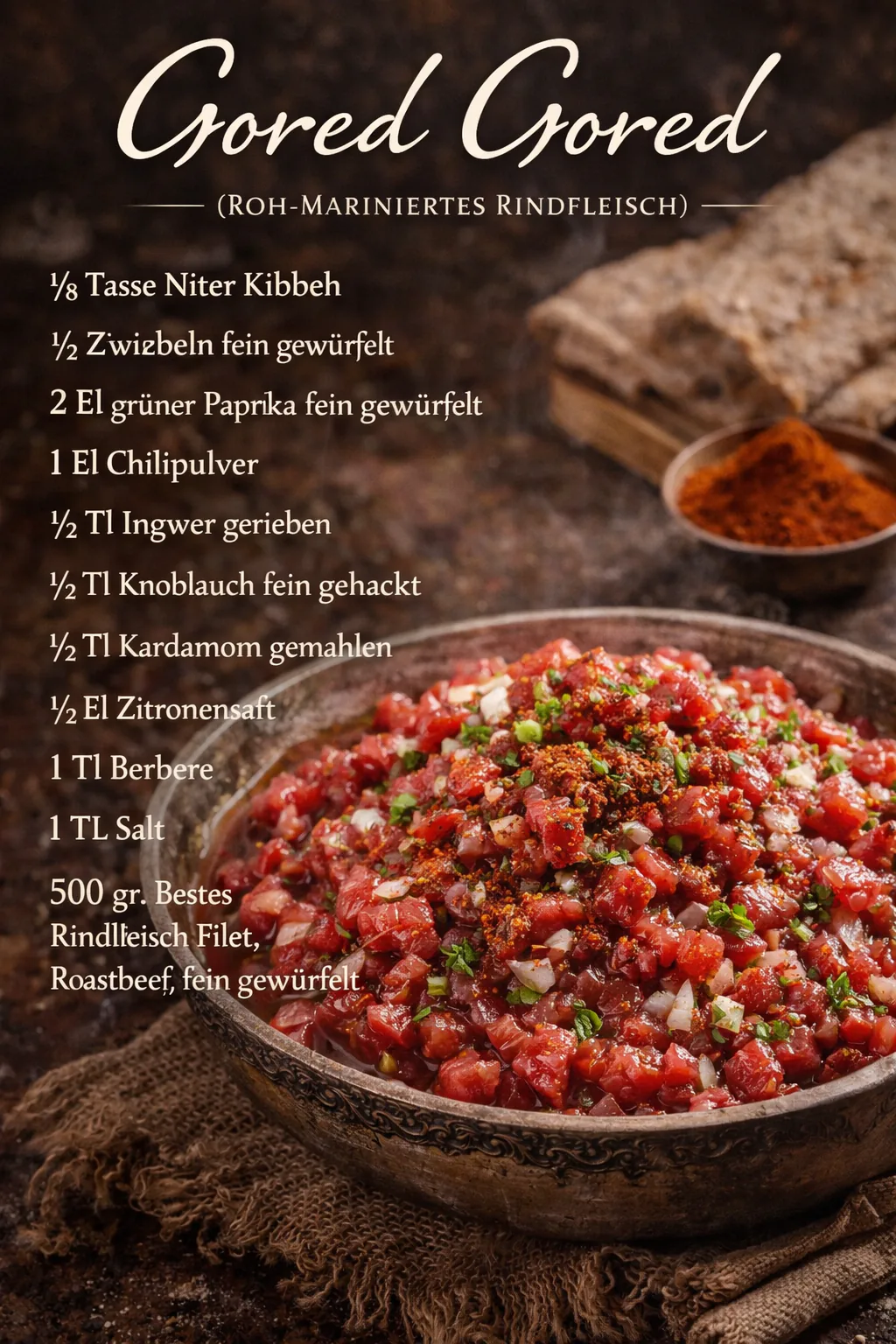 Gored Gored (Roh-Mariniertes Rindfleisch)