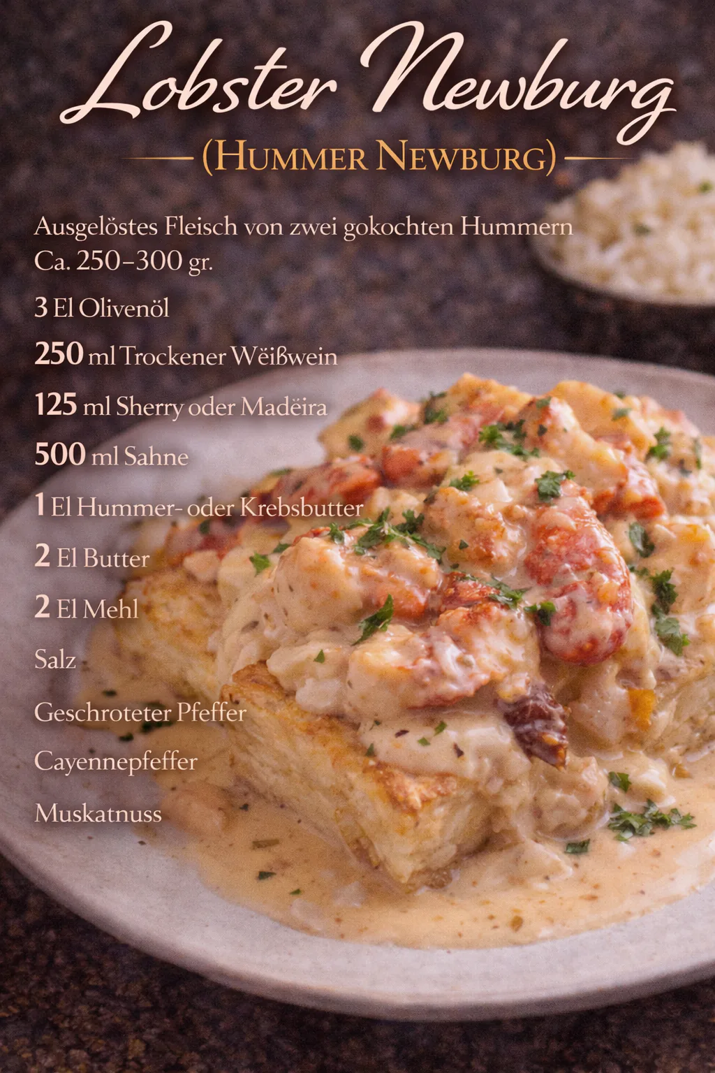 Lobster Newburg (Hummer Newburg)