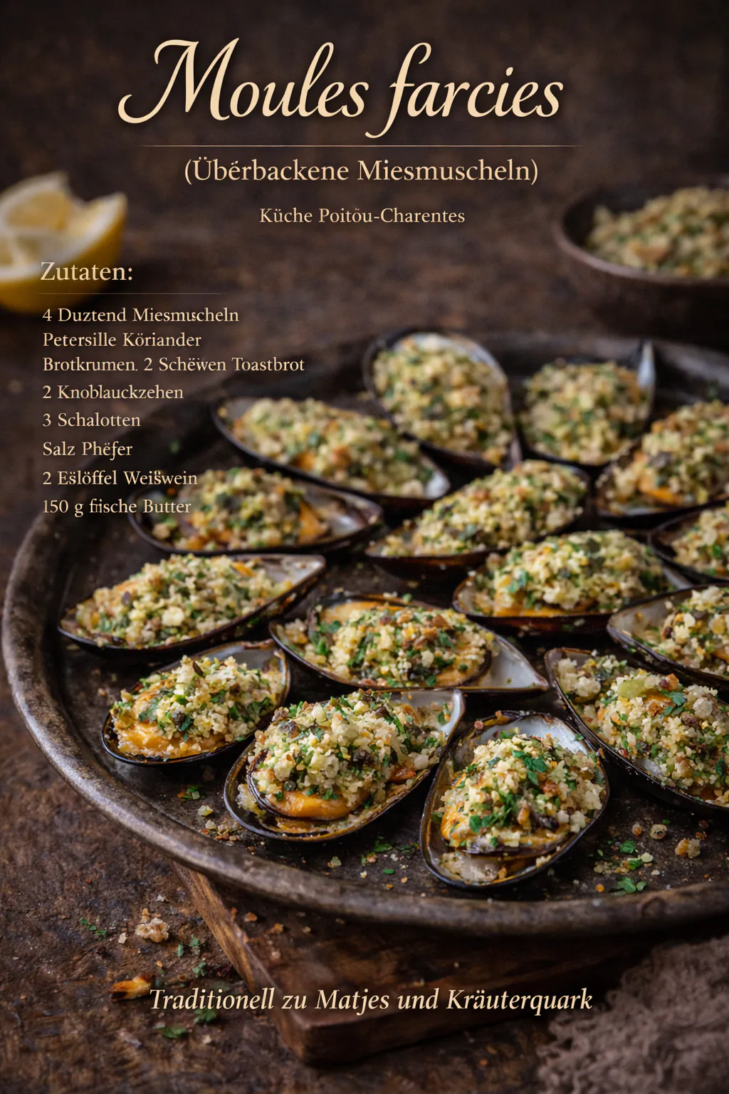 Moules farcies (Überbackene Miesmuscheln)