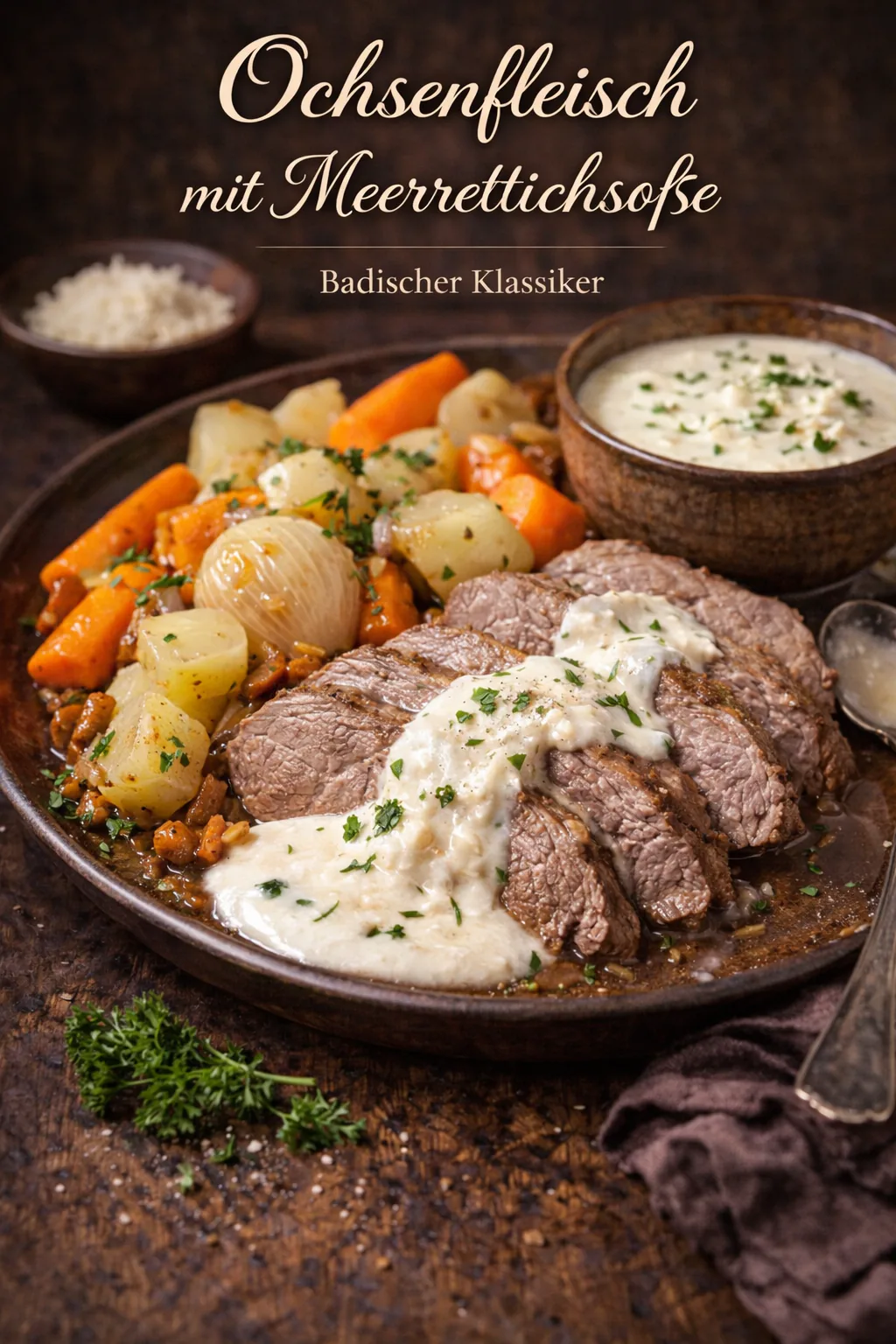 Ochsenfleisch mit Meerrettichsoße