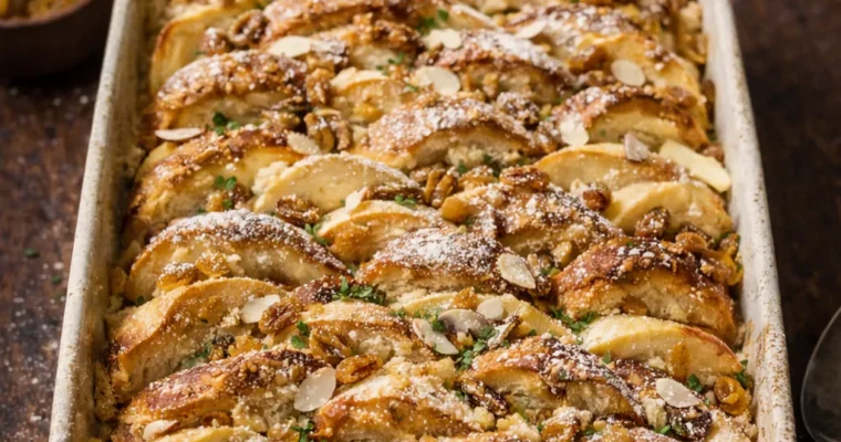 Ofenschlupfer (Schwäbischer Auflauf mit Brötchen und Äpfeln)