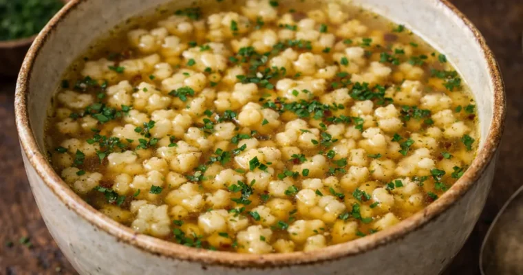 Riebelesuppe (Suppe mit Teigknöpfle)