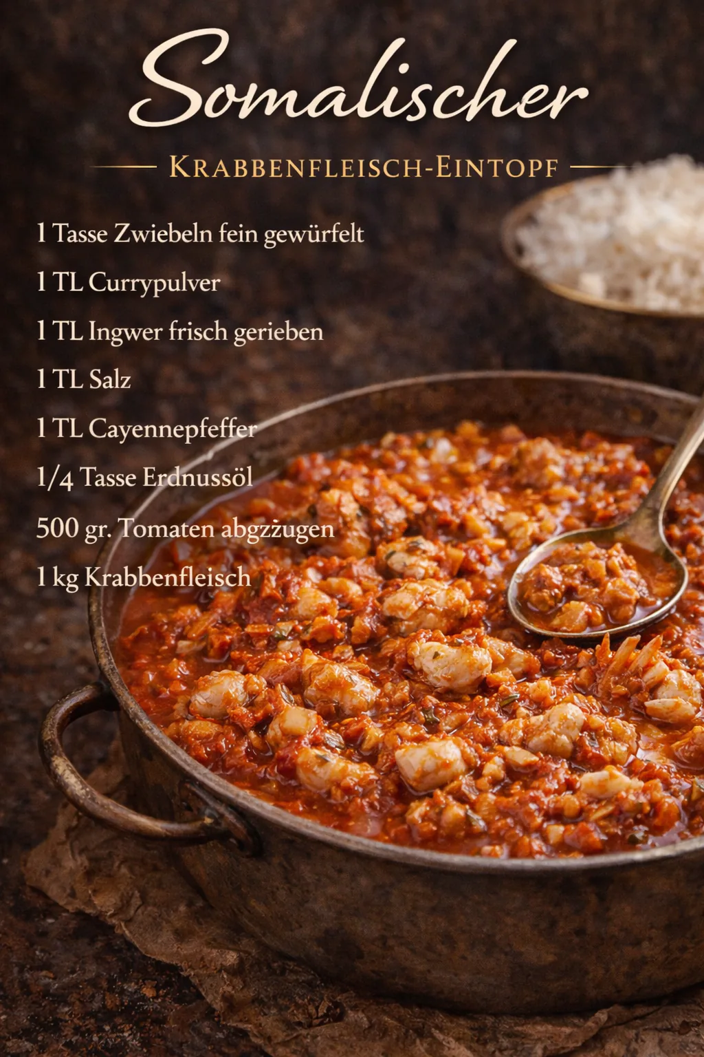 Somalischer Krabbenfleisch-Eintopf