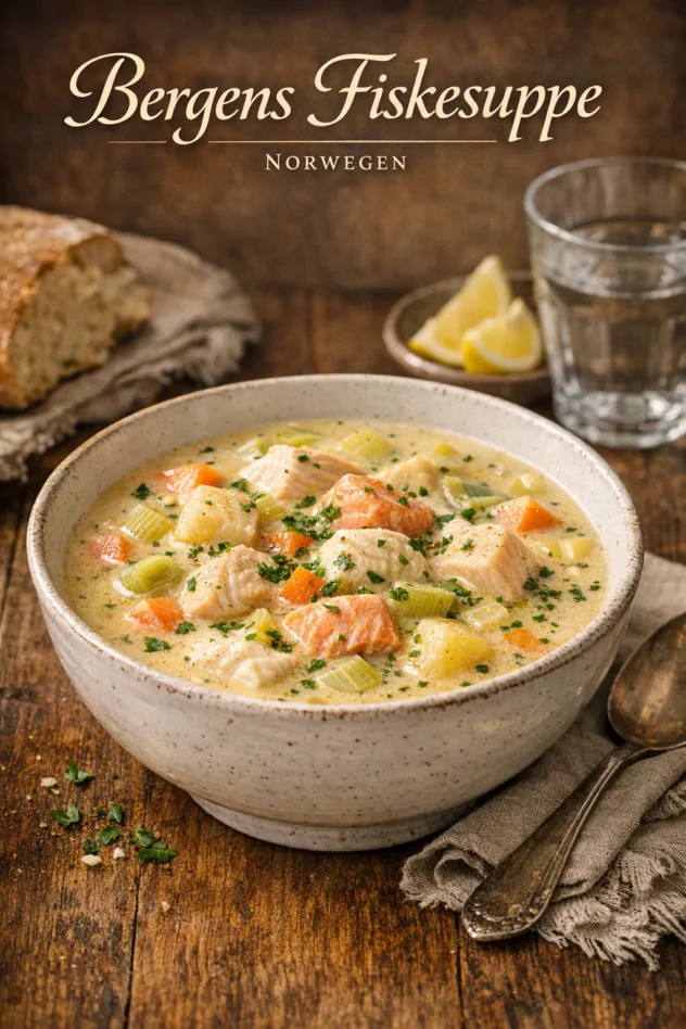 Bergens fiskesuppe (Bergener Fischsuppe)