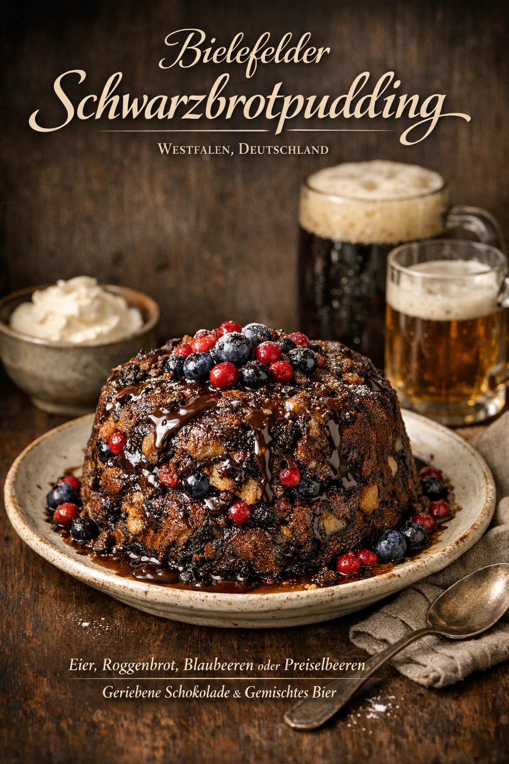 Bielefelder Schwarzbrotpudding