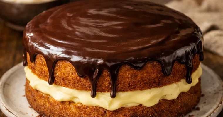 Boston Cream Pie (Kuchen mit Vanillecreme)