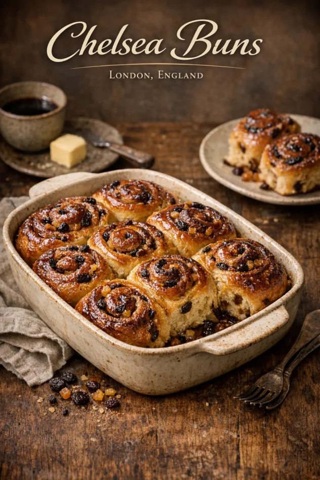 Chelsea Buns (Rosinenbrötchen)