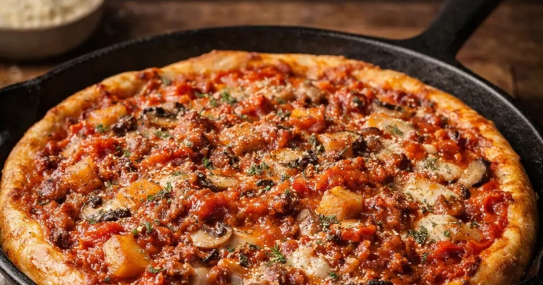 Chicago-Style Pan Pizza (Pfannenpizza)