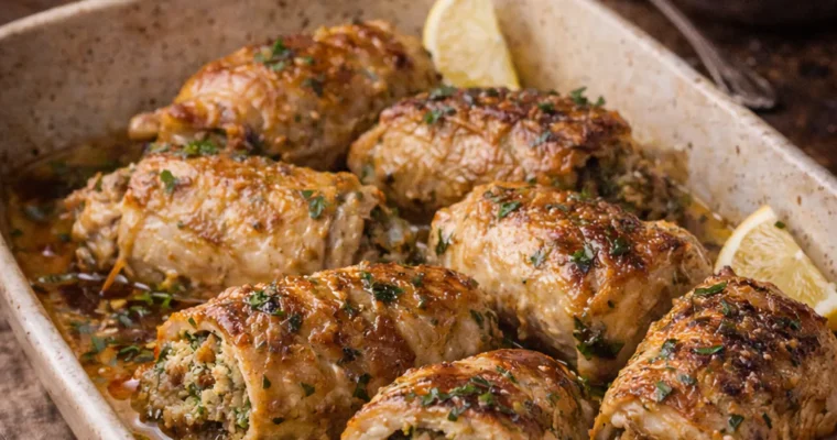 Coscie di Pollo Ripieni Abruzzeze (Gefüllte Hähnchenschenkel)
