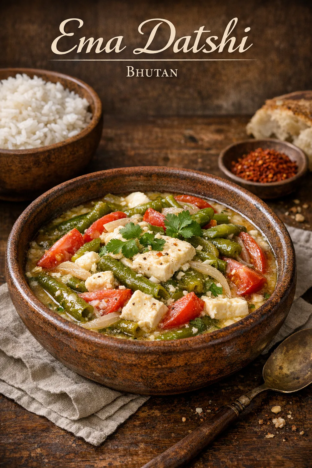 Ema Datshi (Käse und Chilis)