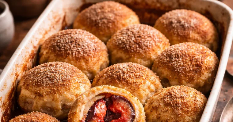 Gebackene Zwetschgenknödel