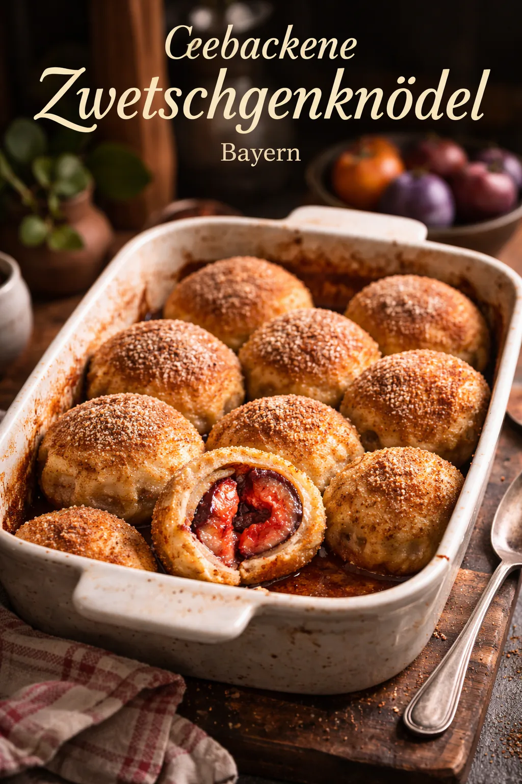 Gebackene Zwetschgenknödel