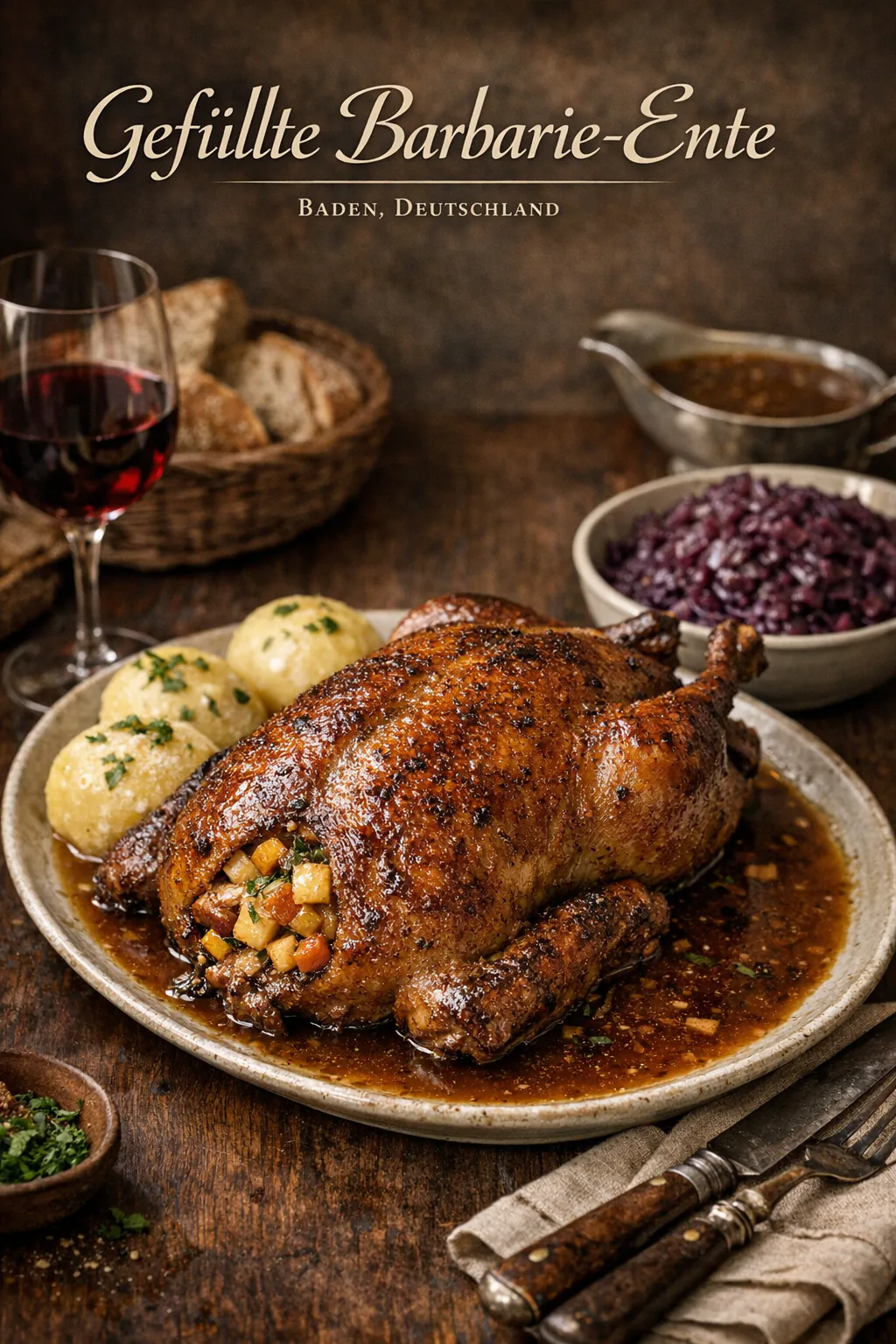 Gefüllte Barbarie-Ente