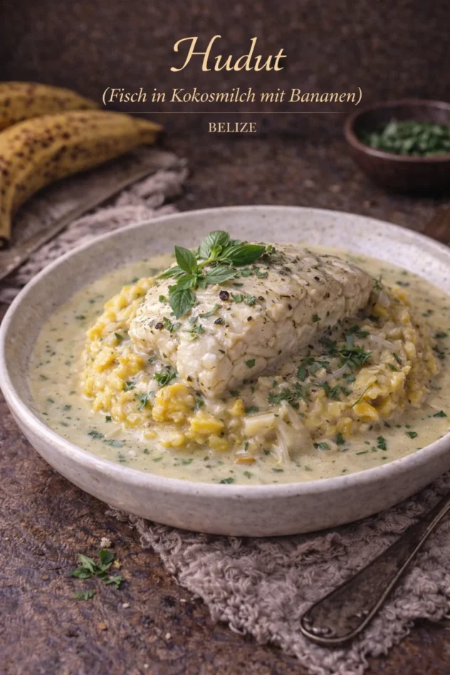 Hudut Fisch In Kokosmilch Mit Bananen