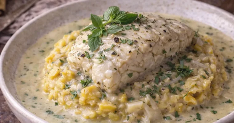 Hudut (Fisch in Kokosmilch mit Bananen)