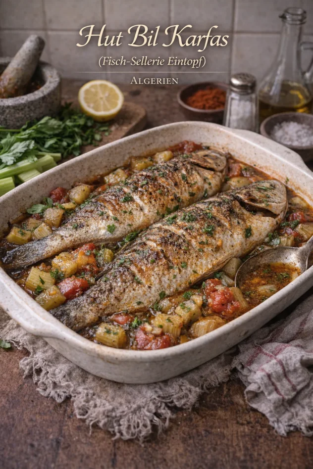 Hut Bil Karfas Fisch Sellerie Eintopf