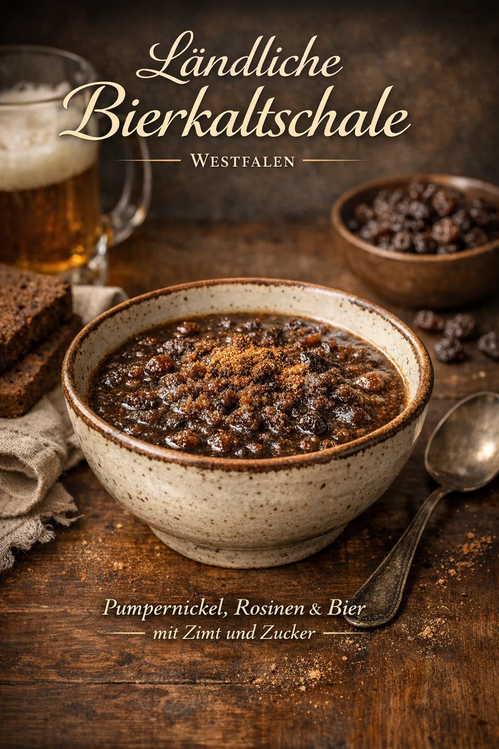 Ländliche Bierkaltschale
