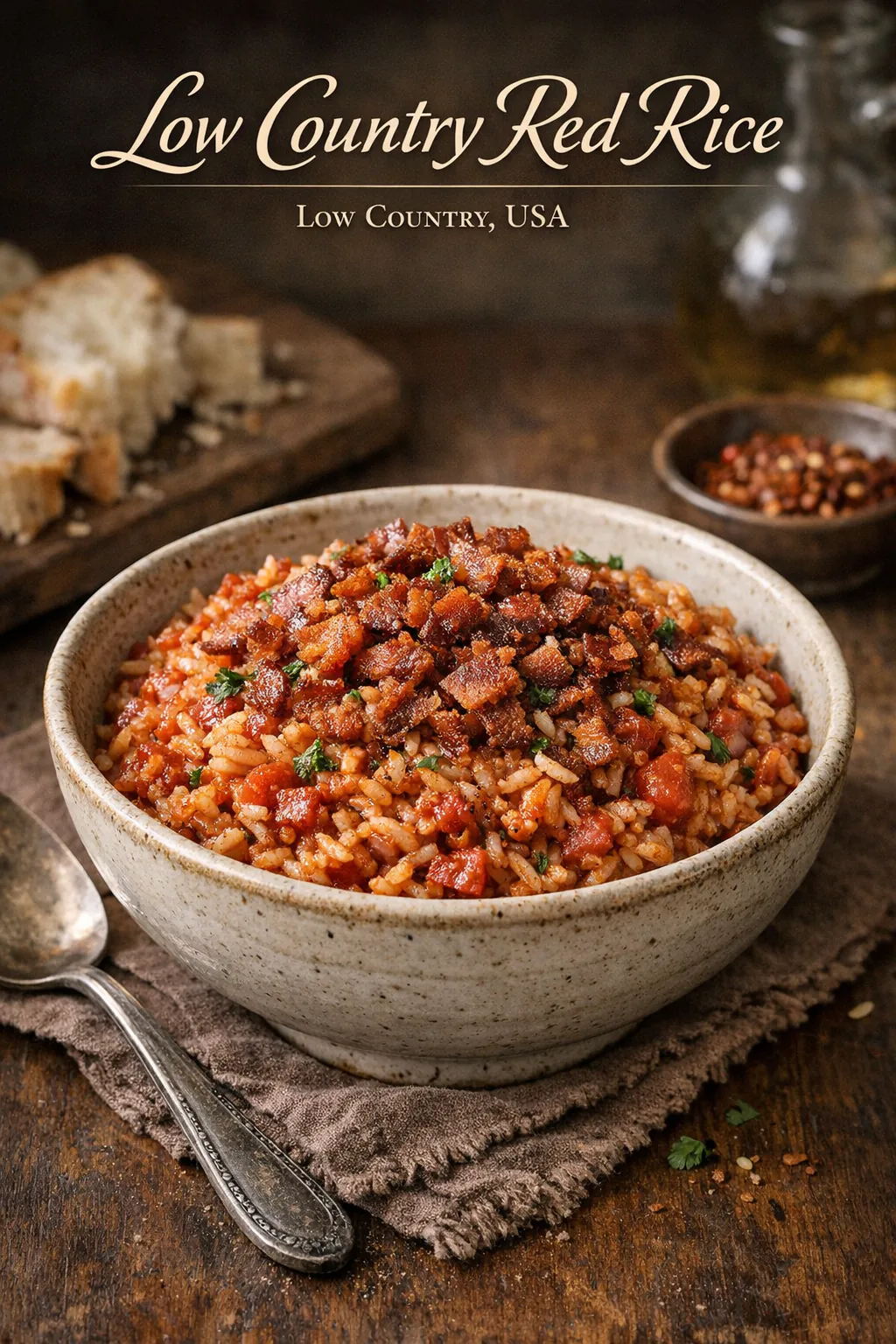 Low Country Red Rice (Reis mit Tomaten und Speck)
