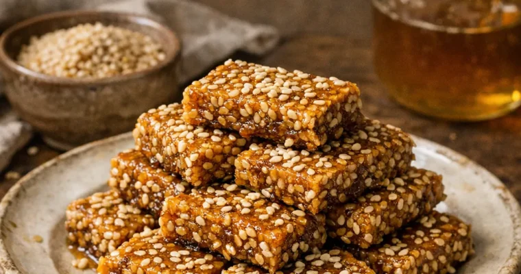 Meni-meniyong (Sesam-Honig-Stücke)