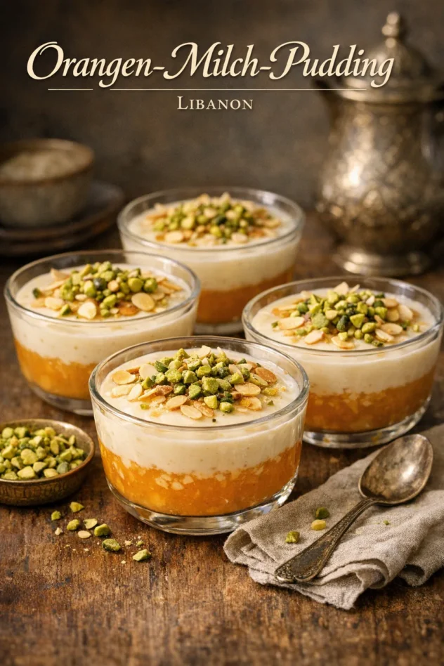 Orangen-Milch-Pudding