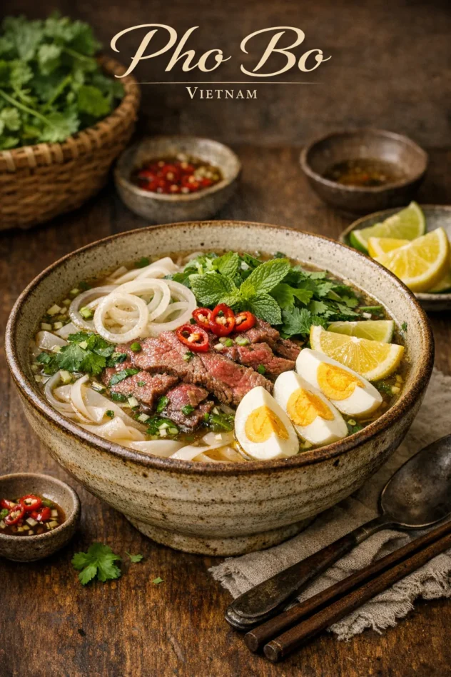Pho Bo (Vietnamesische Rindfleischsuppe)