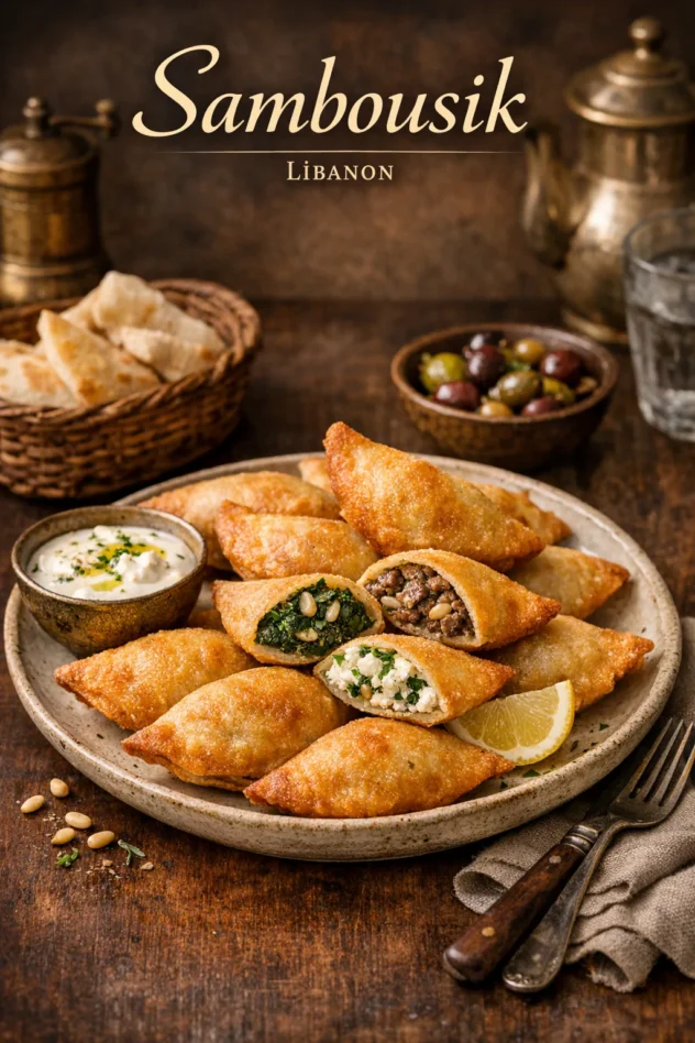 Sambousik (Gefüllte Teigtaschen)