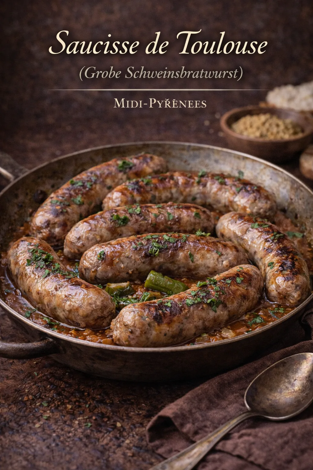 Saucisse de Toulouse (Grobe Schweinsbratwurst)