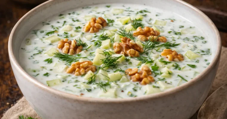 Tarator (Kalte Gurkensuppe)
