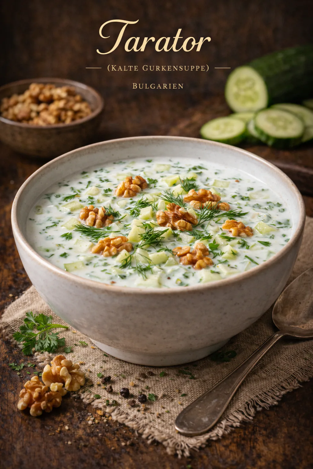 Tarator (Kalte Gurkensuppe)