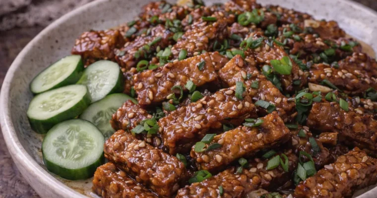 Tempe goreng (Tempeh-Sojabrot)