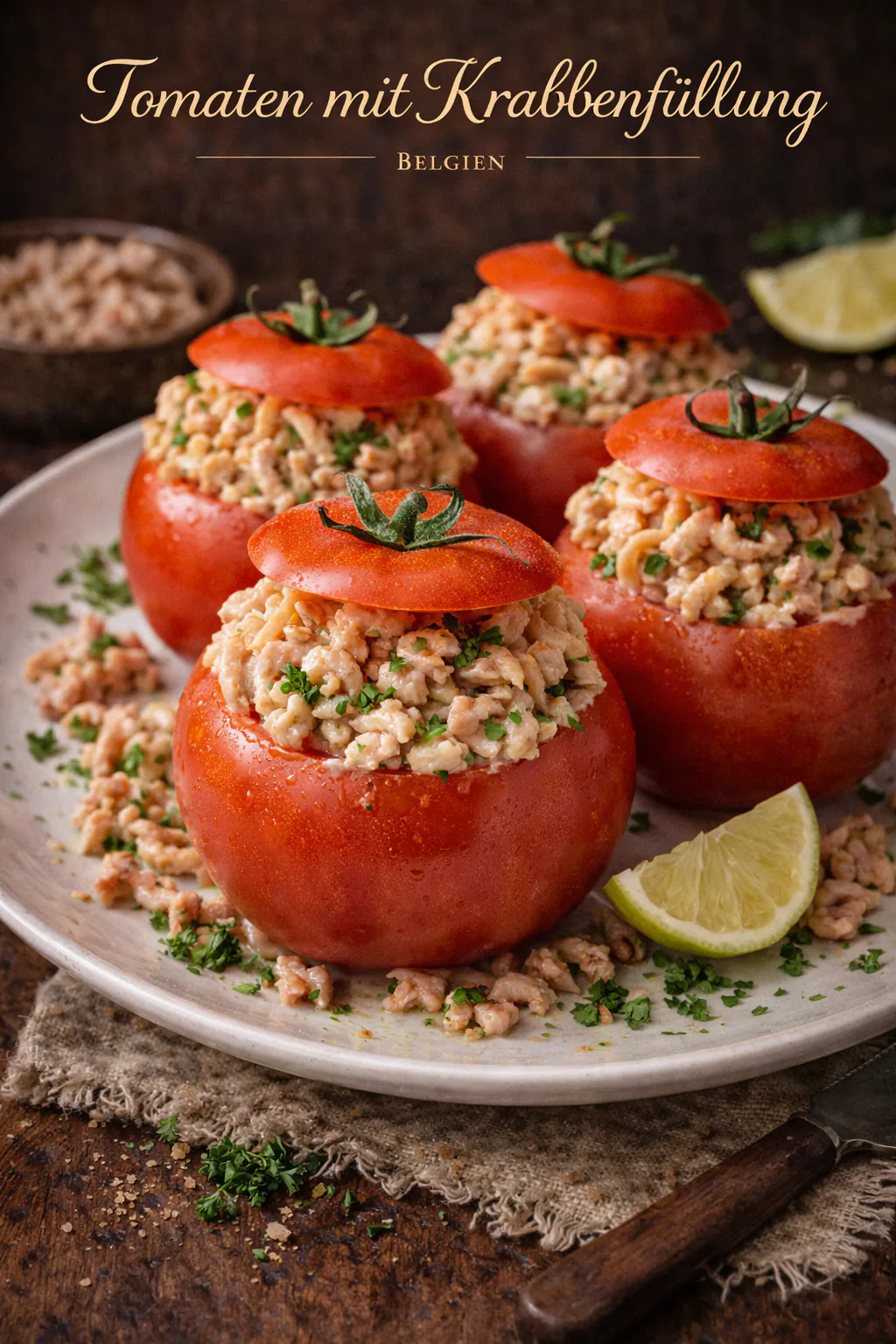 Tomaten mit Krabbenfüllung